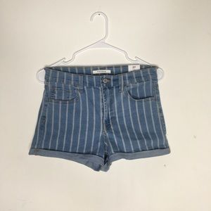Striped PACSUN Jean Shorts